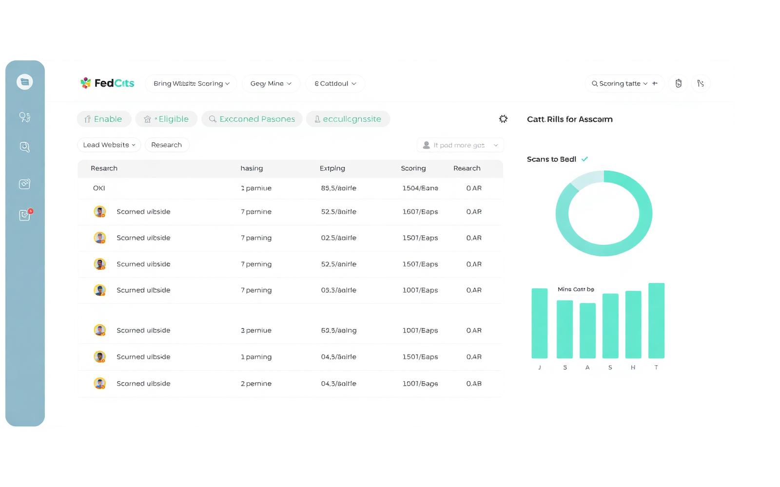 Lead Lens dashboard